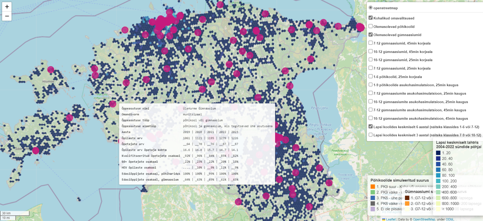 Arenguseire Keskus Lõi Eesti Koolivõrgu Kaardirakenduse - Arenguseire ...